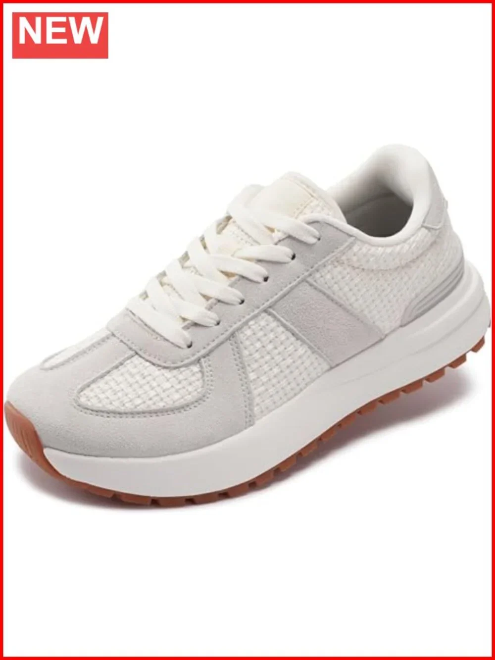 Wide Toe Box Retro Patchwork Sneaker Cushion Support Walking Shoes